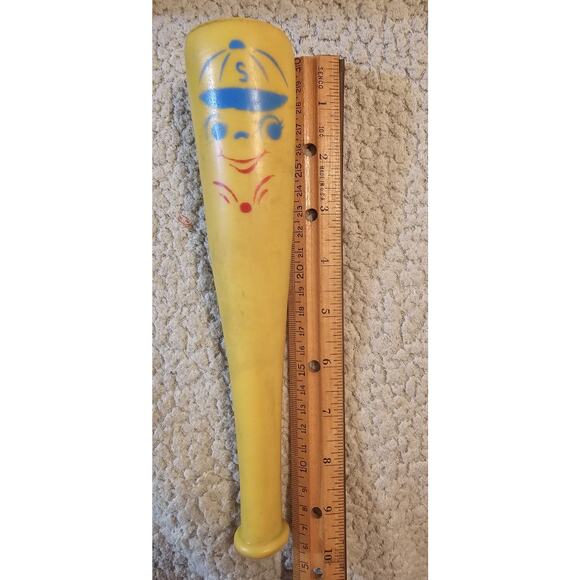 Vintage Baseball Bat Infant Rubber Squeeze Toy - Picture 5 of 5